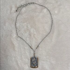 Silver-Tone Floral Pendant Necklace - Women's Jewelry